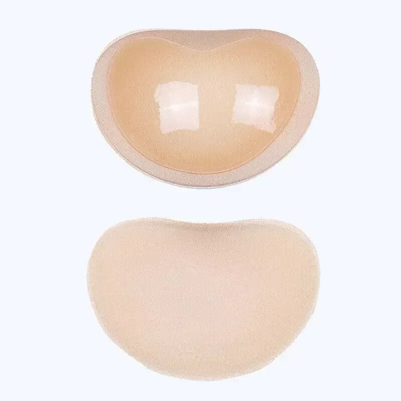 2Pcs Silicone Bra Inserts Breast Pads Sticky Push-Up Women Bra Cup Thicker Nipple Cover Patch Bikini Inserts for Swimsuit Gifts